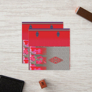 a painting of a woman in a pink dress loyalty card