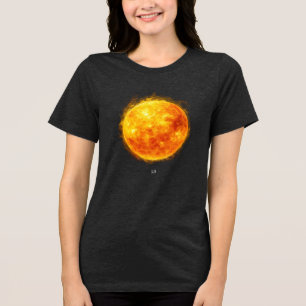 A painting of the sun in a space Tri-Blend shirt