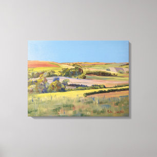 A Painting of the Sussex Downs, England Canvas Print