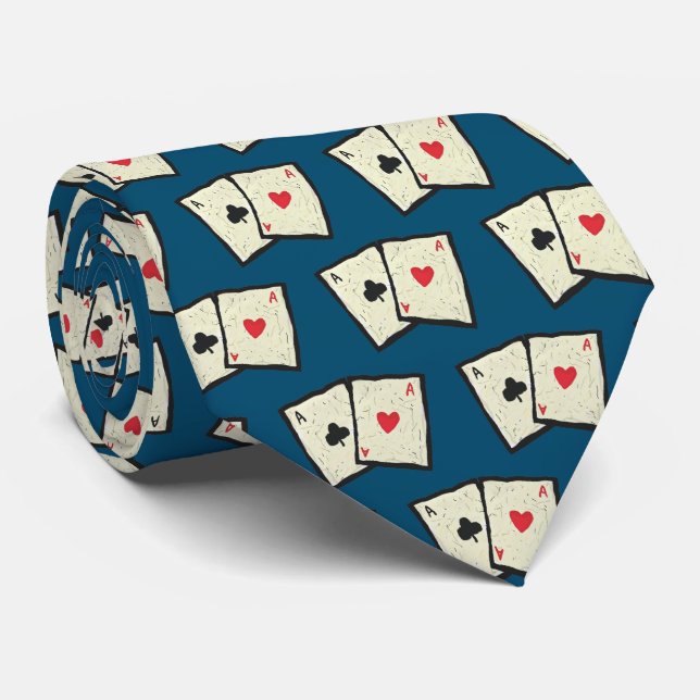 A Pair Of Aces Tie (Rolled)