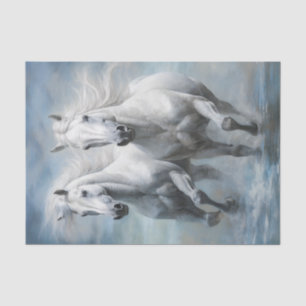 A Pair of Beautiful Horses in a Painterly Style Tissue Paper