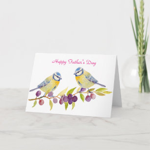 A pair of Blue birds Father's day Card