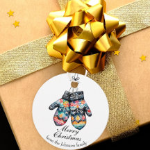 A Pair of Cosy Knitted Winter Mittens Christmas