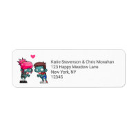 A Pair of Cute Zombies in Love