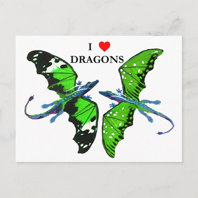 A Pair of Dragons Postcard (Front)