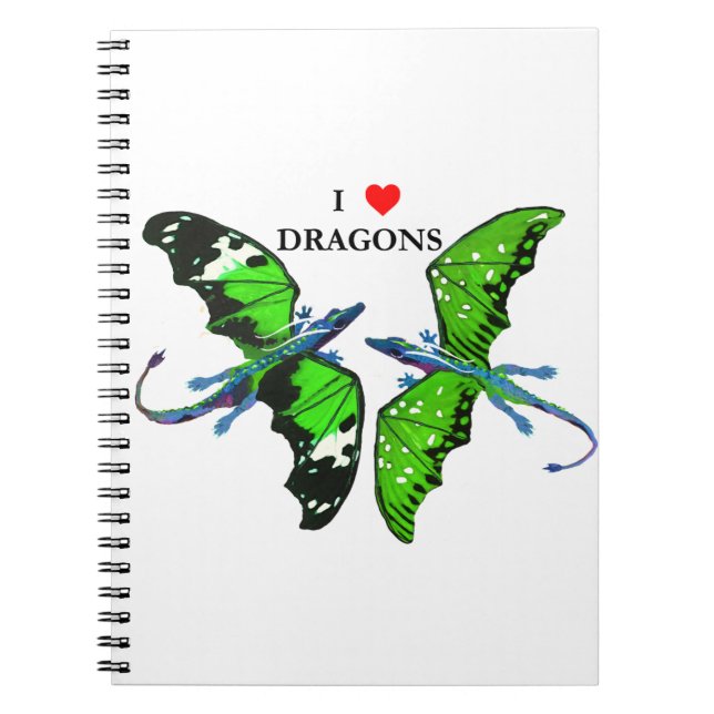 A Pair of Dragons Spiral Notebook (Front)
