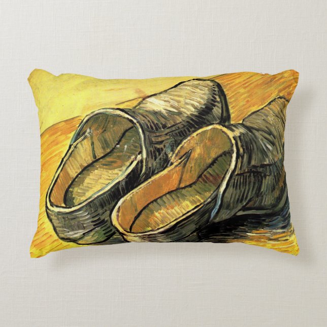 A Pair of Leather Clogs by Vincent van Gogh Decorative Cushion (Front)