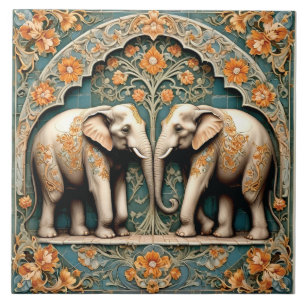 A Pair of Pachyderms Tile