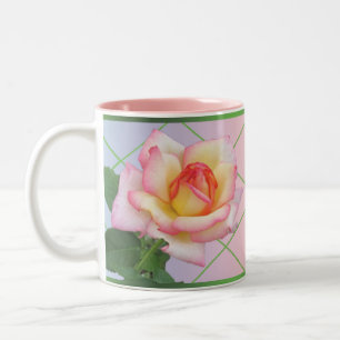 A Pair of Pink Roses Two-Tone Coffee Mug