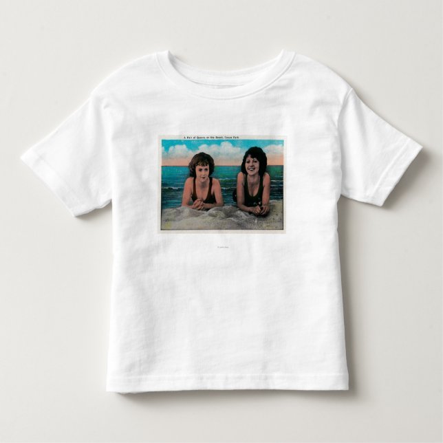 A Pair of Queens on the Beach, Ocean Park Toddler T-Shirt (Front)