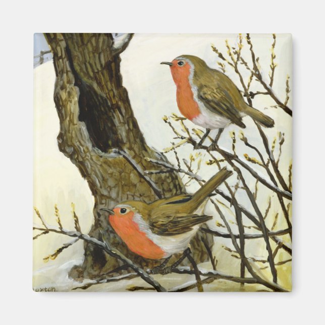 A Pair of Robins Magnet (Front)