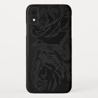 A pair of roses in black