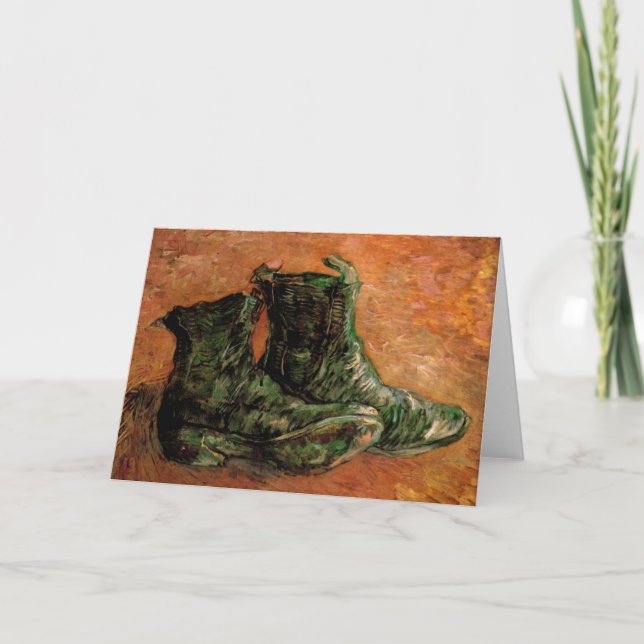 A Pair of Shoes by Vincent van Gogh Card (Front)