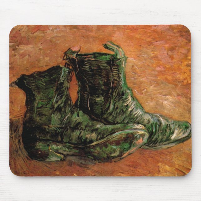 A Pair of Shoes by Vincent van Gogh Mouse Pad (Front)