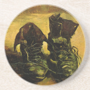 A Pair of Shoes by Vincent van Gogh, Vintage Art Coaster