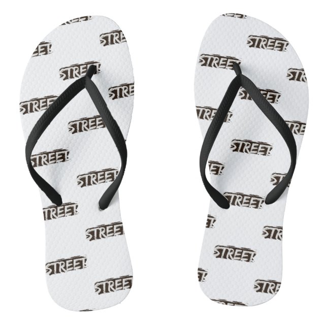 A pair of white Slipers Jandals (Footbed)