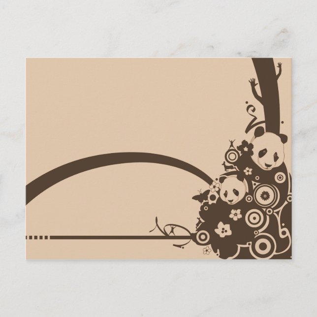 A Panda Pattern Postcard (Front)