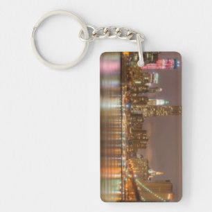 A panorama of the New York City skyline Key Ring