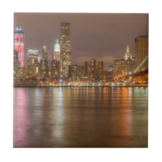 A panorama of the New York City skyline Tile (Front)