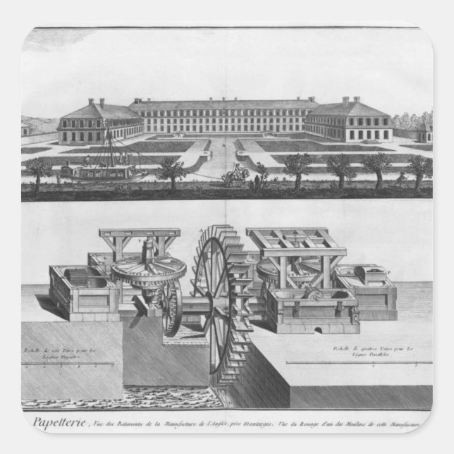 A paper mill square sticker (Front)