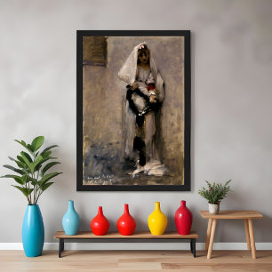 A Parisian beggar girl, John Sargent 1880  Poster