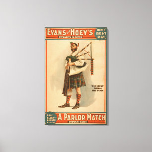 A parlour Match "Old Hoss" Scottish Bagpiper Canvas Print