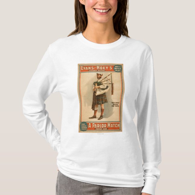 A parlour Match "Old Hoss" Scottish Bagpiper T-Shirt (Front)