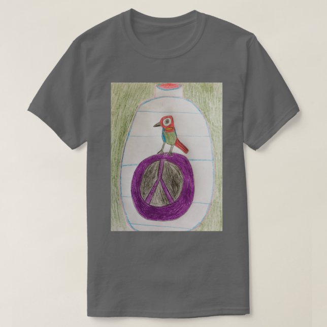 A parrot on a bottle T-Shirt (Design Front)