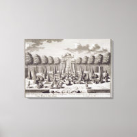 A parterre with orange trees in the garden of the