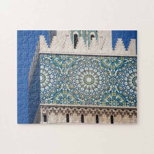 A partial view of Hasan II mosque in Casablanca Jigsaw Puzzle (Horizontal)