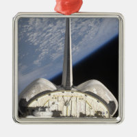 A partial view of Space Shuttle Endeavour