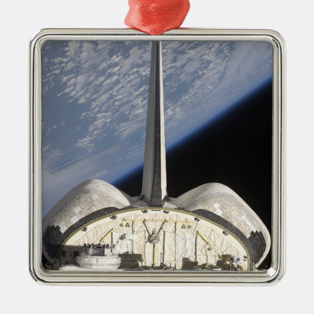 A partial view of Space Shuttle Endeavour Metal Tree Decoration (Front)