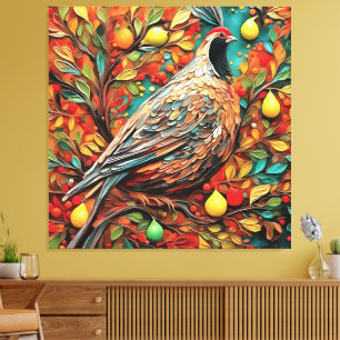 A Partridge In A Pear Tree Canvas Print