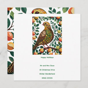 A Partridge In A Pear Tree Cut-Out Stencil-Style Invitation