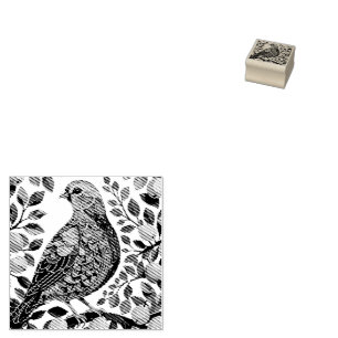 A Partridge In A Pear Tree Cut-Out Stencil-Style Rubber Stamp