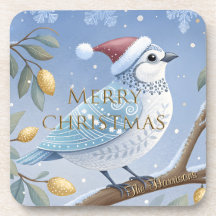 A Partridge In A Pear Tree Hard plastic coaster