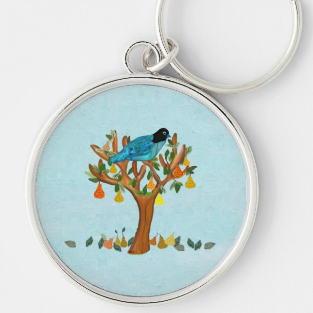 A Partridge in a Pear Tree Keychains (Front)