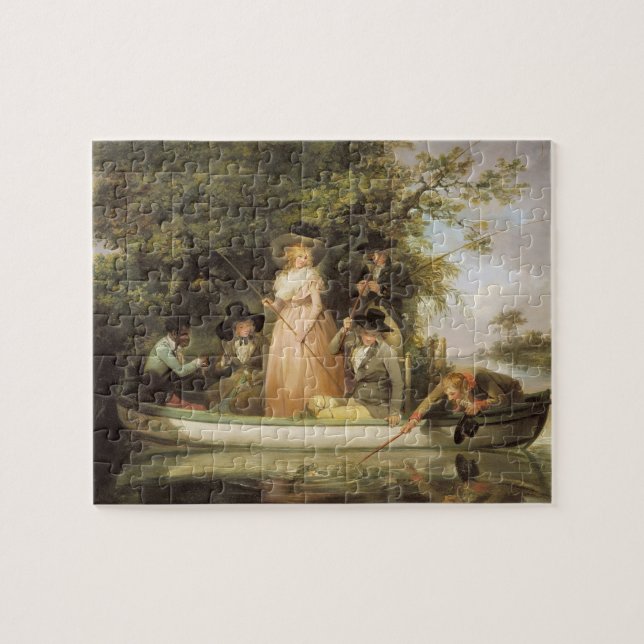 A Party Angling (oil on canvas) Jigsaw Puzzle (Horizontal)