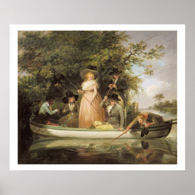A Party Angling (oil on canvas) Poster (Front)