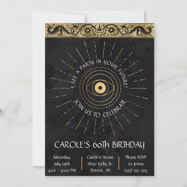 A Party in Your Future, Tarot Cards Birthday  (Front)