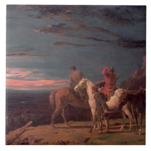 A Party of Explorers, 1851 (oil on canvas) Tile