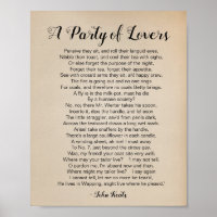 A Party of Lovers Poem by John Keats Vintage