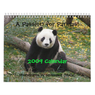 A Passion for Pandas!, 2009 Calendar, Pho... Calendar