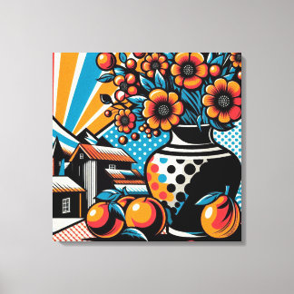 A Pastel Slice Of Life Reflections Canvas Print