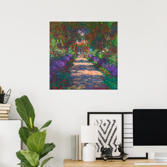 A Pathway in Monet's Garden by After Claude Monet Poster (Home Office)