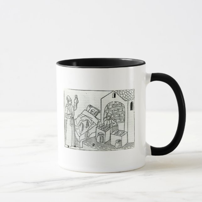 A patient with a Doctor and a Pharmacist Mug (Right)