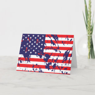 A Patriotic USA Flag Card
