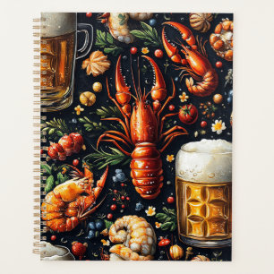 A pattern for beer and seafood lovers. planner