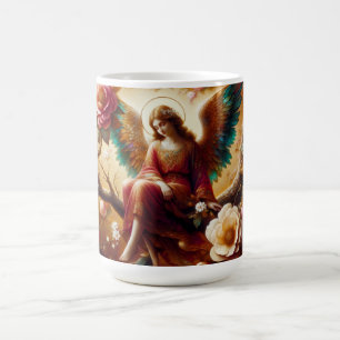 A Peaceful Angel Sitting On a Limb on a Beautiful Coffee Mug