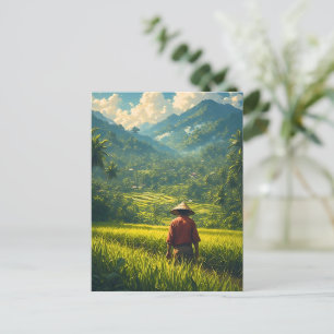 A Peaceful Harvest Holiday Postcard